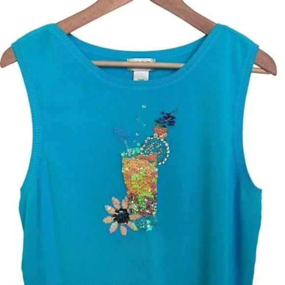 Nomi Sequin Knit Tank Top - Picture 2 of 5